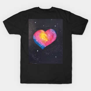 You are my universe. Galactic colorful heart in space T-Shirt